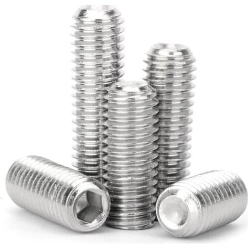 Grub Screw M2 M2.5 M3 M4 M5 M6 M8 DIN916 304 stainless Hex Hexagon Socket Allen Cup Point DIY Set Door handles Bolt
