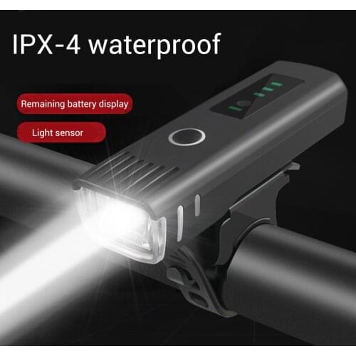 USB Rechargeable Bicycle Induction Light Super Bright Headlights Waterproof LED Bicycle Light for Cycling Camping 1PC