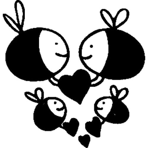 15.7*15.3cm Bee Fell In Love Insect Fun Window Sticker Vinyl Decal Warm And Romantic Car Accessories