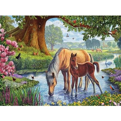 YIKEE diamond painting Horse,cross stitch diamond,diamond mosaic paintings Y258