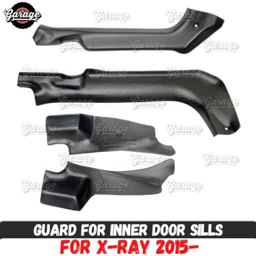 Guards of door sills for Lada X-Ray 2015- ABS plastic 1 set / 4 pcs trim accessories protect of carpet car styling tuning