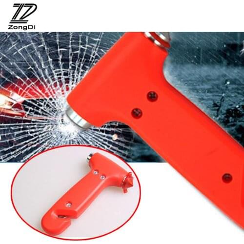 ZD 1Pc Car safety hammer multi-function Emergency survival tools for Lada granta Audi a4 b6 a3 BMW e46 e39 VW polo accessories