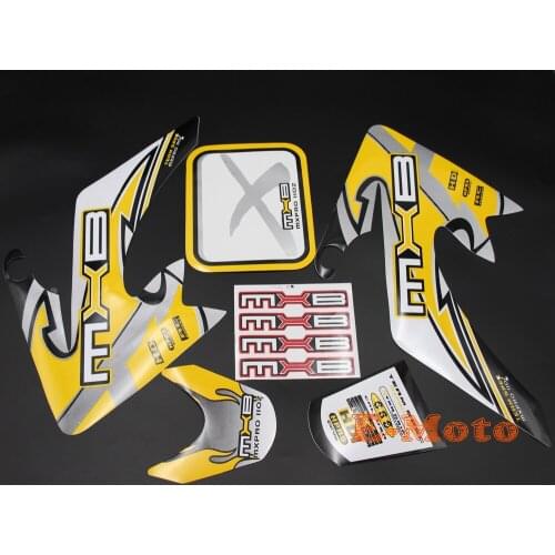 NEW YELLOW MXB GRAPHICS STICKER DECALS STICKER FOR HONDA CRF50 XR50 4 STROKE DIRT BIKE PIT BIKE