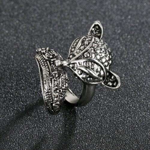 Retro Animal Fox Rings for Women Fashion Lovely With Long Tail Charm Knuckle Finger Ring Jewelry 2021 Party Gifts