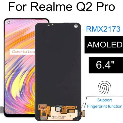 6.40" AMOLED LCD For Realme Q2 Pro RMX2173 LCD Display Touch Screen Digitizer Assembly Replacement