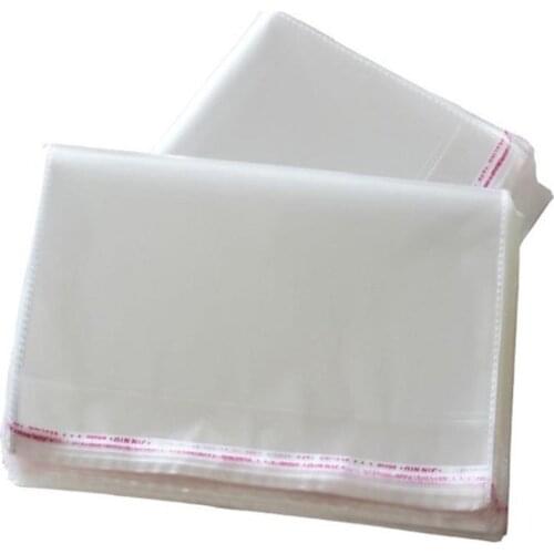 100Pcs 8cm x 12cm 5 Wires Double Layer OPP stickers self adhesive Transparent plastic bag jewelry Packaging bags Gift bag