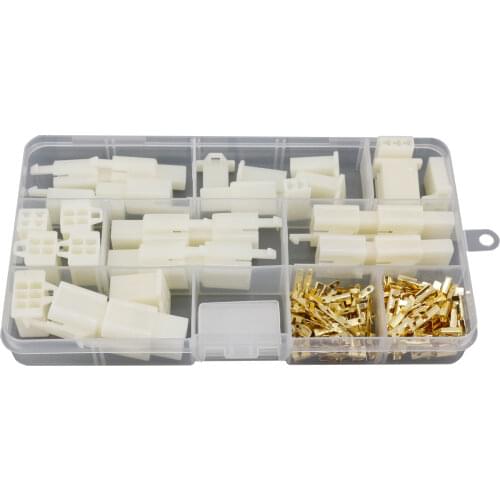 15 Sets 2.8mm Connector 2/3/4/6Pin Automotive 2.8 Electrical Wire Connector Male Female Cable Terminal Plug Kits Motorcycle Ebik