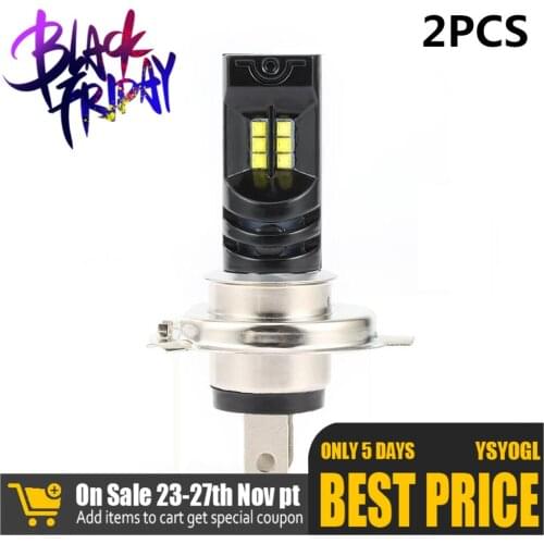 2pcs Led Car Headlights H4 H7 H8/h9/h11 9005 12led Car Fog Light Headlamp Bulb 6500k 1200lm Car Light