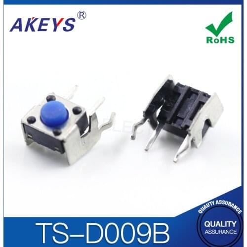 100PCS TS-D009 6*6 Red Momentary Tactile Switch Side Insert 2 pin copper pin Pressure Control Switch With Bracket