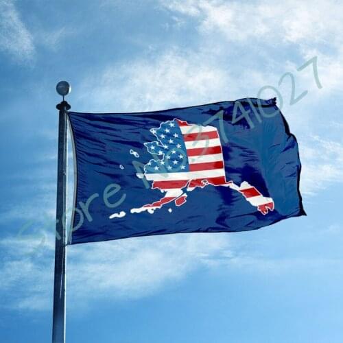3x5 ft navy blue Flag (90x150 cm) polyester custom Alaska state flag