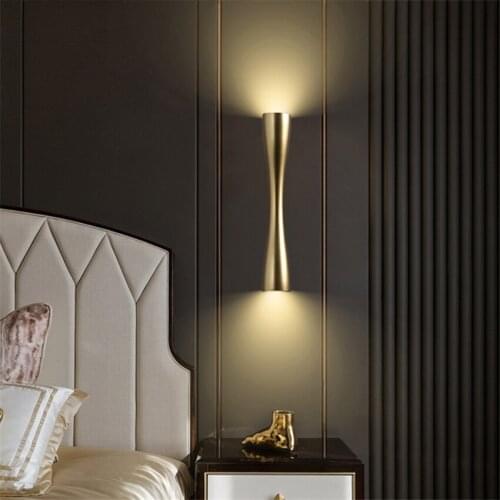 Aluminum Bedside Wall Lamps Bedroom Modern Light Luxury Double-headed Aisle Corridor Bathroom Living Room Background Wall Lights