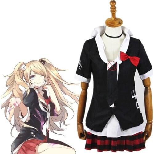 Anime Danganronpa Trigger Happy Havoc Cosplay Enoshima Junko Women Dress Uniforms Costumes Halloween Party Set