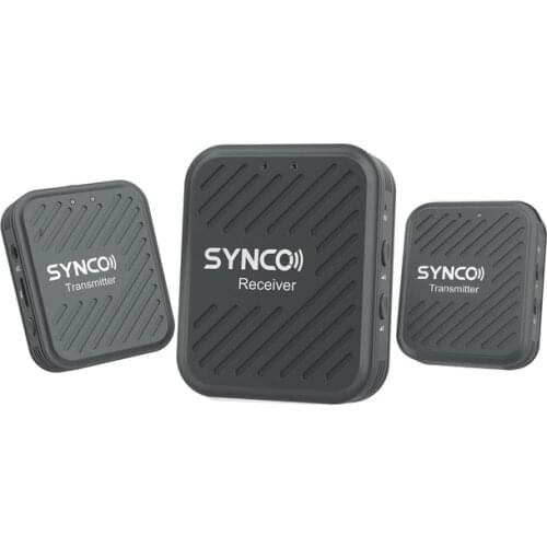 SYNCO G1(A2) 2.4GHz Wireless Lavalier Microphone System with 2 Transmitters, 1 Receiver & 1 External Lav-Microphone Compatible