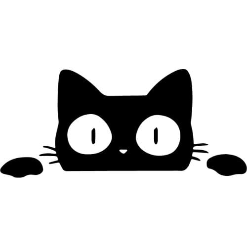 Dawasaru Art Design Cat Animal Car Stickers Waterproof Sunscreen Decals Suitcase Laptop Motorcycle Auto Accessories PVC,12cm*5cm