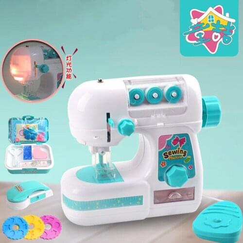 Kids Simulation Sewing Machine Toy Mini Furniture Toy Educational Learning Design Clothing Toys Creative Gifts For Girl Children