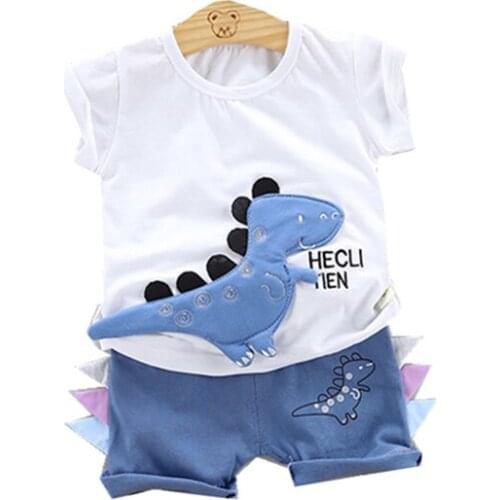 Cotton Baby Boys Girls Clothes Summer Children Cartoon T Shirts Shorts 2Pcs/sets Infant Kids Fashion Casual Clothing Tracksuits
