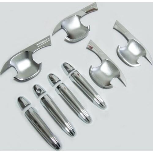 ABS chrome door handle door bowl trim for Korando 2011 12 13 14 15 Car styling plating plating protective decorat cover stickers