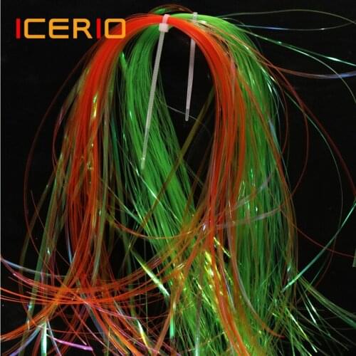 ICERIO 20packs Mirage Flashabou Ice Wing Fiber Flash Crystal Tinsel Streamers Nymph Fly Tying Materials
