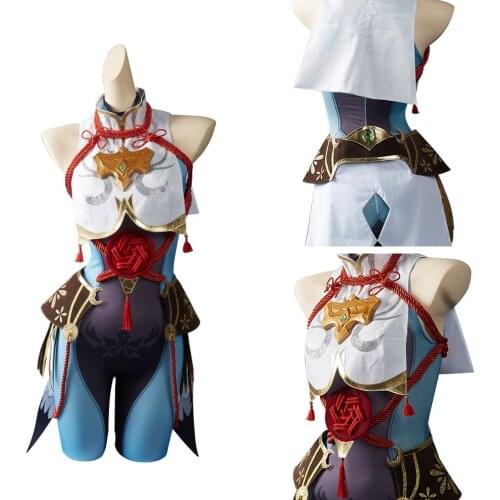 Genshin Impact Shenhe Cosplay Costume Halloween Carnival Suit