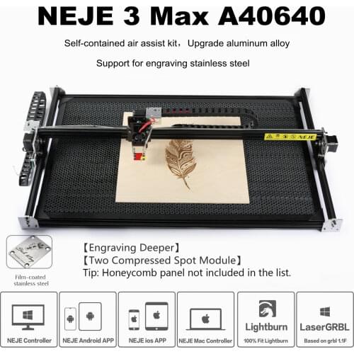 NEJE Master 2S Max 80W/50W/40W 460X810 mm CNC Laser Engraver / Cutter With A40640 Dual Beams Laser Module APP Control Lightburn
