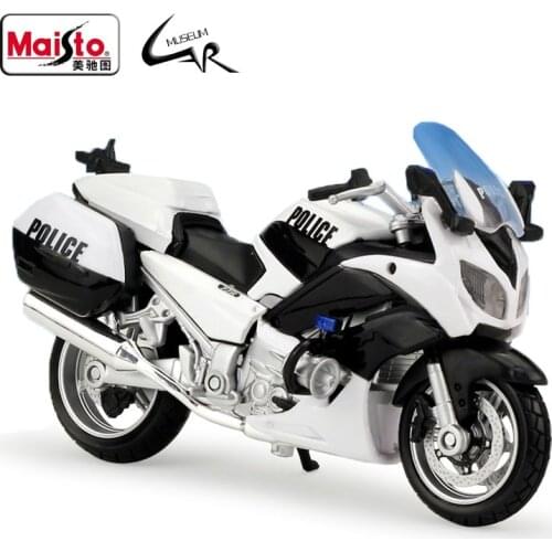 Maisto 1:18 YAMAHA FJR 1300A Police Bike Metal Diecast Scale Model Motorcycle Kit Display Collections Gift Toy