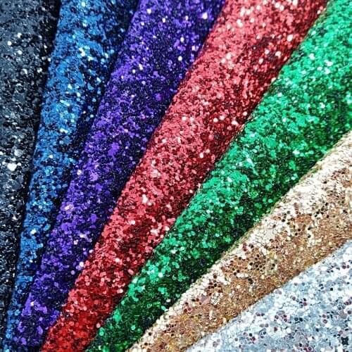 90x134cm Chunky Glitter Leather with Knited Backing P262