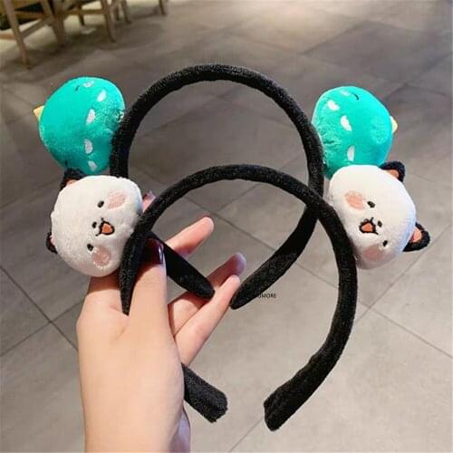 Lovely Girls Dinosaur , Cat , Panda Hair Belt Band Plush TOY , Kids Stuffed Plush Gift For Decoration