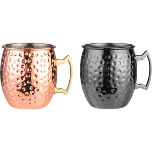 Moscow Mule Mug 530ml Stainless Steel Coffee Cup For Beer Cocktail Drinking Bar Accessories Kitchen Home Party Supplies 1pc