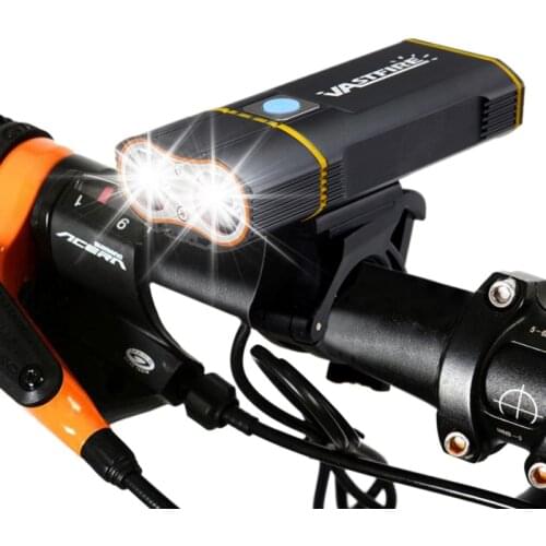 MTB 1000 LM Rechargeable Handlebar Bike Light T6 LED Front Bicycle Headlight with Built-in 6000 mAh Battery +Mount