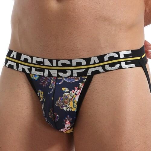 Mens Underwear Sexy Fashion Mens gay Underpants Sexy print jockstrap Underwear Sexy thong For Men Underpanties