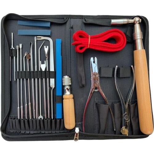 19Pcs Piano Tuning Wrench Piano Tuning Tool Kit for Piano Tuner Repair Tool