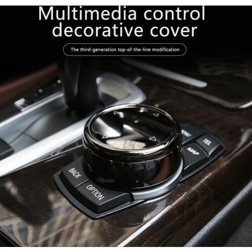 New Car Multimedia Button Knob Cover Ceramic Black for BMW X1 F25 X3 X4 F15 X5 F16 X6 1 2 3 5 Series F10 F20 F30 F34 Accessories