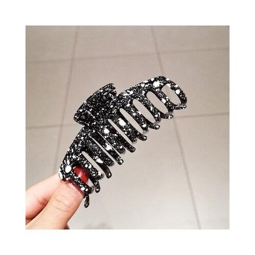 New fashion and simple Korean style personality splash ink spotted catch clip cross large hairpin headdress