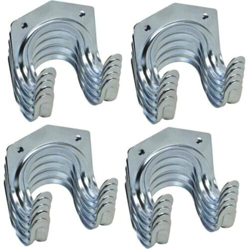 New 20Pcs Metal Tool Storage Wall Hook Double Hanger Holder Hanging Hooks Garden Kitchen Garage Housekeeper Clothes Rack