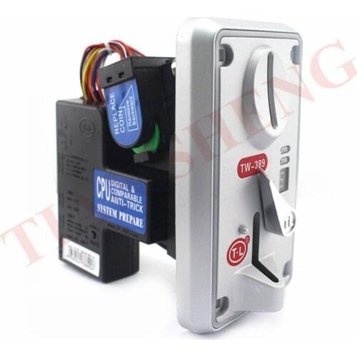 1PC/Lot Front Insertion TW-389 Electronic CPU Coin Acceptor with highlight LED Token Acceptor