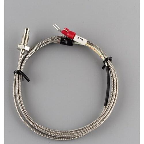 0-400 degrees M6 thread Screws K type thermocouple temperature sensor with 1m 2m 3m,5m temperature cable from factory
