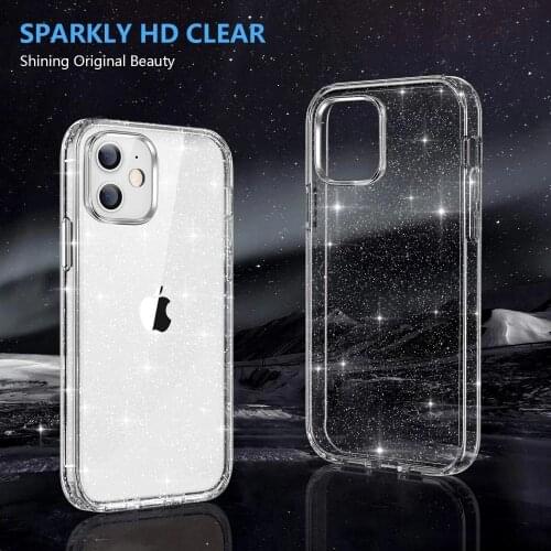 Luxury Glitter Bling Transparent Soft TPU Silicone Clear Cover For iPhone 11 12 Pro MAX X XR XSMax XS 6S 7 6 8 Plus SE2020 Case