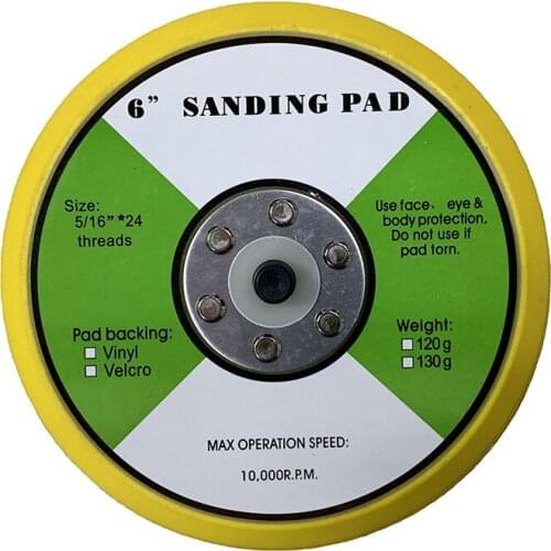 6inch 150mm Hook and Loop Velcro Sanding Backing Pad Suit For Air Sander Electric Sander