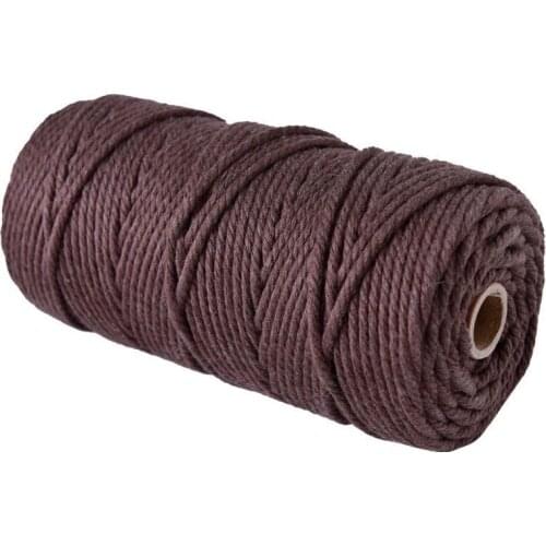 Handmade Boho Decoration 3mm 100% Colorful Cotton Cord Rope Thread Twisted Macrame String DIY Craft Home Wedding 100 Meters