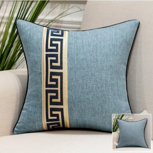Modern new Chinese cotton linen sofa pillow living room pillowcase pillowcase head cushion back