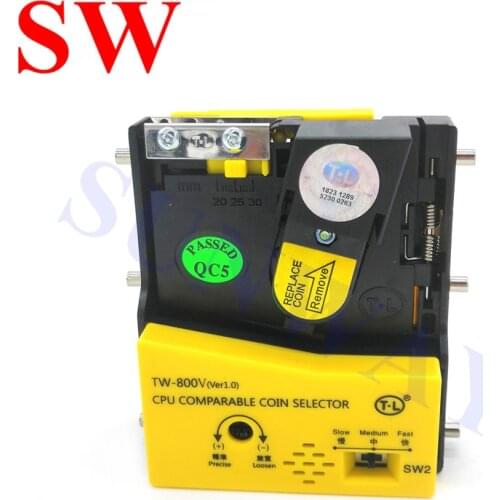 TW-800V coin acceptor Vertical Advanced CPU comparable Coin selector arcade game accessories Vertical Coin validator