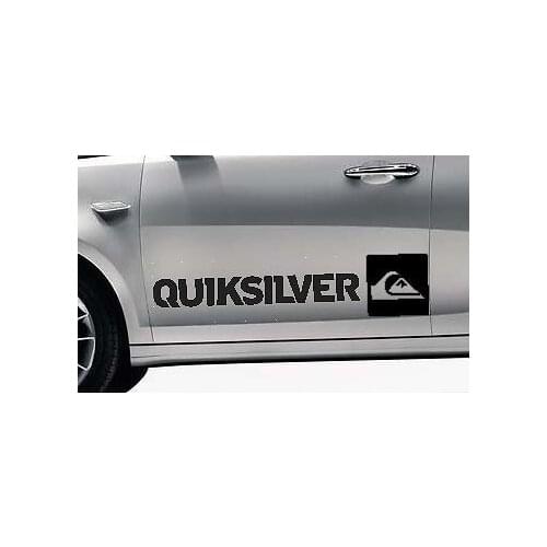 For 2x Quicksilver surf logo vinyl car / van graphic decal stickers any colour VW #1 Car Styling