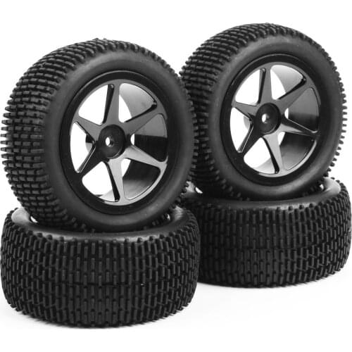 1/10 Scale Off-Road RC Car Buggy Vehicle Model Rubber Tires and Wheels Rim With 12mm Hex 6mm Offset Toys Accessories