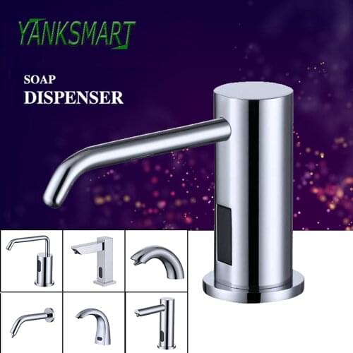 YANKSMART Automatic Soap Dispenser Touch-Free Liquid Sensor Hand Sanitizer Shampoo Detergent Dispenser Deck Mounted For Kitchen