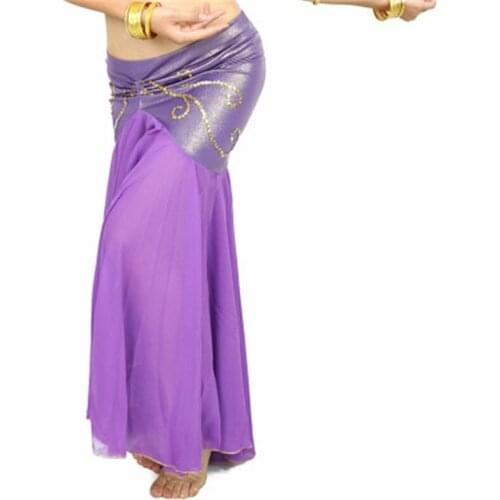 2021 New Belly Dancing Skirt Professional Long Fish Tail Skirts 9 Color Side Split Women Wrapped Belly Dance Mermaid Skirt