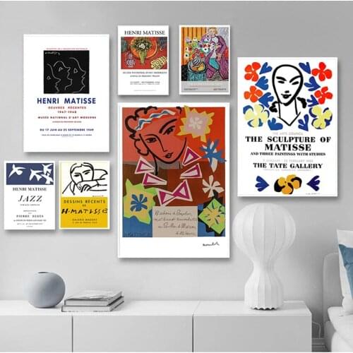 Painting Pictures For Living Room Home Decor Matisse Fashion Retro Posters And Prints Abstract Portrait Wall Art Canvas