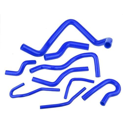 1 Set 9pcs Auto Silicone Radiator Hose Kit Bule/Black/Red for Honda Civic D15 D16 SOHC EG/EK 1992-2000