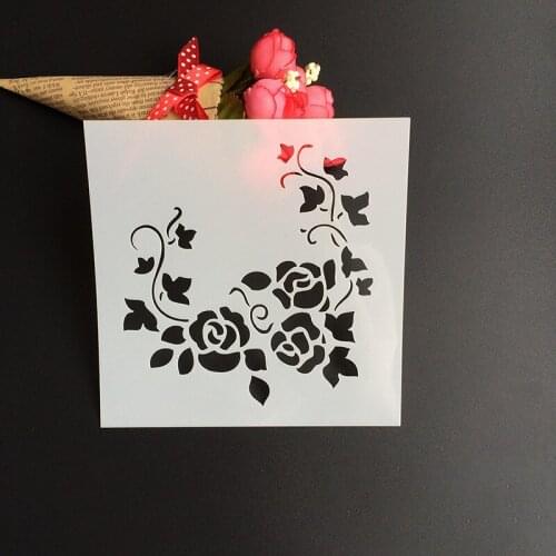 1pcs Plastic Layering Flower Spray Stencils Template DIY Paper Card Scrapbooking Photo Album Diary Hand Craft