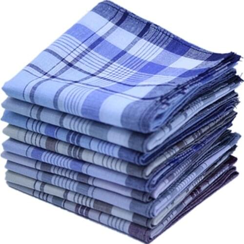5pcs/lot 38*38cm Stripe Plaid Business Scarves Suit Hankies Cotton Casual Women Men Pocket Square Handkerchief Mouchoir Homme