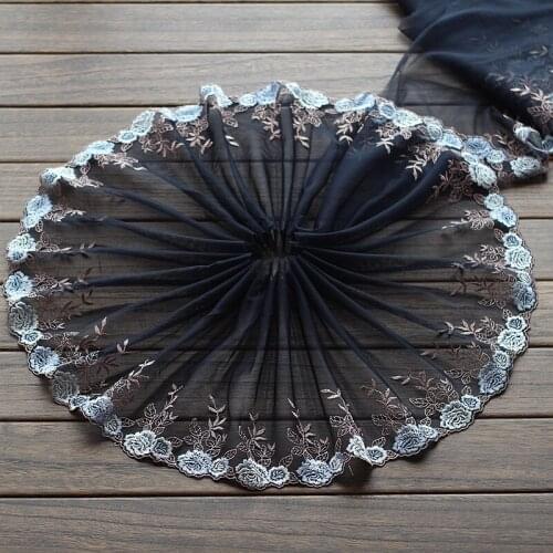 2yards/lot 21cm wide Embroidered Tulle Lace trim mesh lace trim ~beautiful